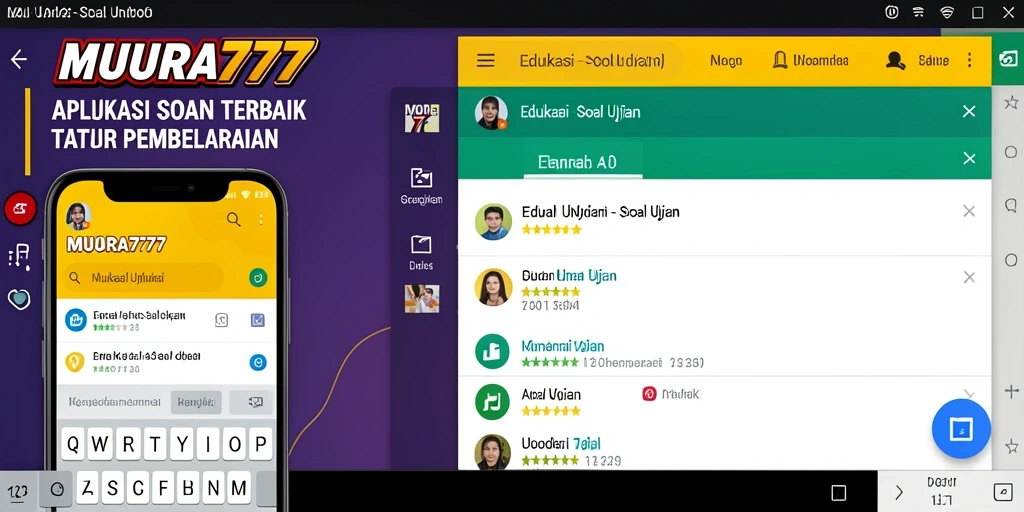 Antarmuka MUARA777 yang menarik dan fungsional untuk soal ujian.