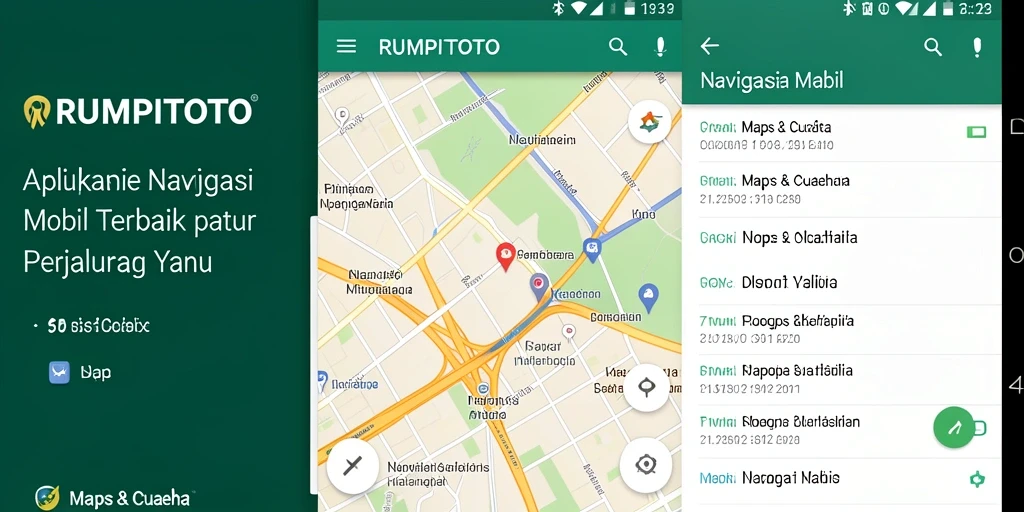 Antarmuka RUMPITOTO menampilkan fitur navigasi mobil yang intuitif.