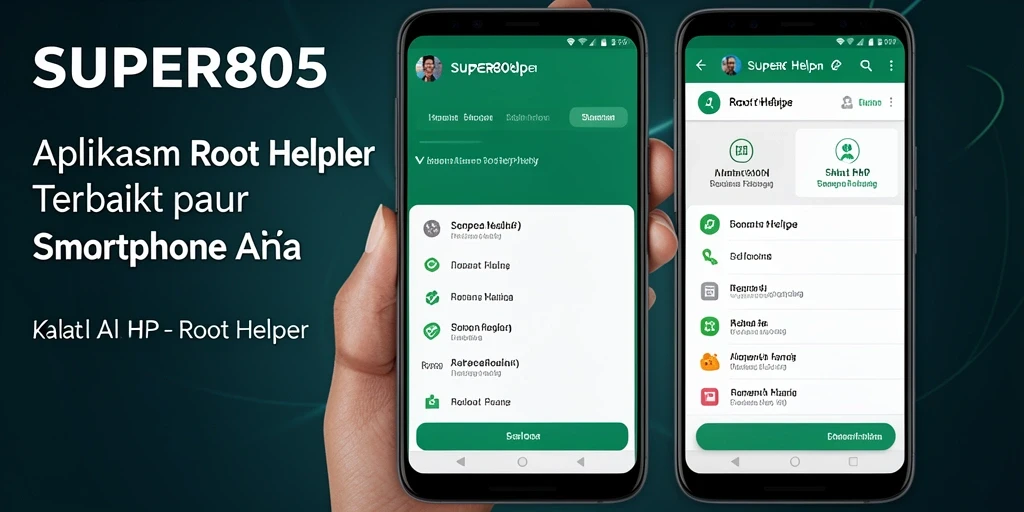 Tampilan antarmuka aplikasi ROOT SUPER805 yang intuitif dan menarik.