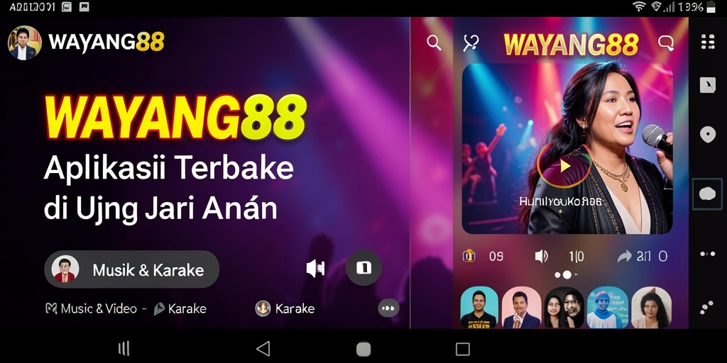 Screenshot antarmuka WAYANG88 saat pengguna bernyanyi Karaoke.