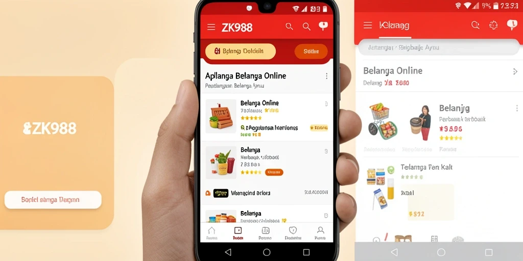 Antarmuka ZK988 yang sederhana dan menarik untuk belanja online.
